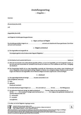 Cover der Leseprobe "Ehegatten-Anstellungsvertrag" von DWS-Medien.