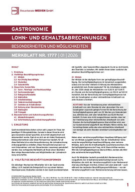 Cover der Leseprobe "Gastronomie – Lohn- und Gehaltsabrechnungen 2023" von DWS-Medien.