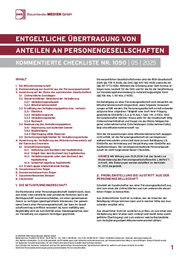 Cover der Leseprobe "Entgeltliche Übertragung von Anteilen an Personengesellschaften" von DWS-Medien.