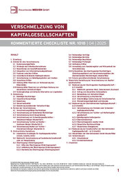 Cover der Leseprobe "Verschmelzung von Kapitalgesellschaften" von DWS-Medien mit Inhaltsverzeichnis und Einleitungstext.
