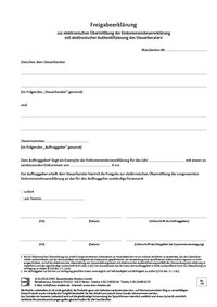 Cover der Leseprobe "Freigabeerklärung zur Übermittlung der ESt-Erklärung" von DWS-Medien.