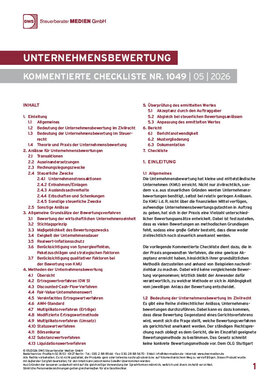 Cover der Leseprobe "Unternehmensbewertung" von DWS-Medien.