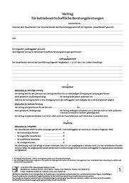 Cover der Leseprobe "Vertrag für betriebswirtschaftliche Beratungsleistungen" von DWS-Medien.