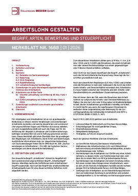 Cover der Leseprobe "Arbeitslohn gestalten – Begriff, Arten, Bewertung und Steuerpflicht" von DWS-Medien.