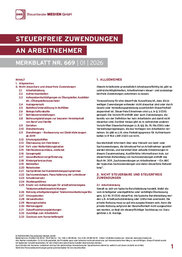 Cover der Leseprobe "Steuerfreie Zuwendungen an Arbeitnehmer" von DWS-Medien.