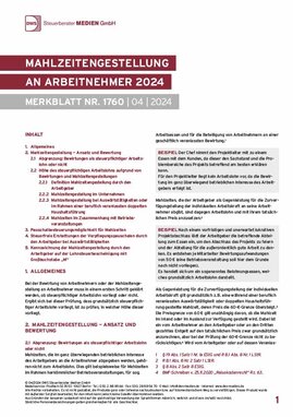 Cover der Leseprobe "Mahlzeitengestellung an Arbeitnehmer 2023" von DWS-Medien.