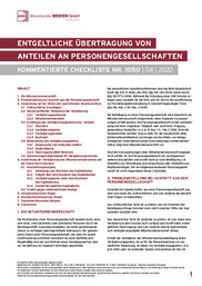Cover der Leseprobe "Entgeltliche Übertragung von Anteilen an Personengesellschaften" von DWS-Medien.