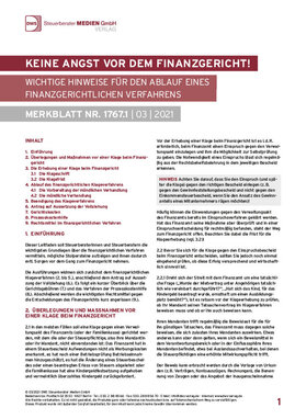 Cover der Leseprobe "Keine Angst vor dem Finanzgericht!" von DWS-Medien.