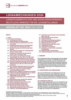 Cover der Leseprobe "Lohnabrechnungen 2023" von DWS-Medien.