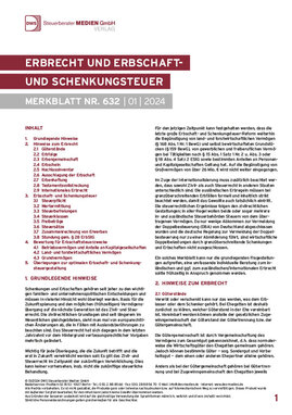Cover der Leseprobe "Erbrecht und Erbschaft- und Schenkungsteuer" von DWS-Medien.