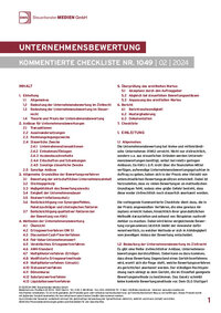 Cover der Leseprobe "Unternehmensbewertung" von DWS-Medien.