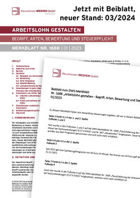 Cover der Leseprobe "Arbeitslohn gestalten – Begriff, Arten, Bewertung und Steuerpflicht" von DWS-Medien.