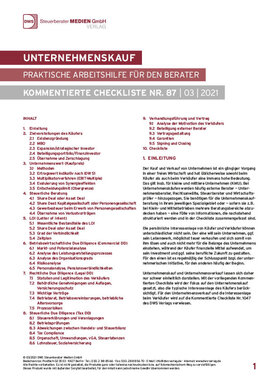 Unternehmenskauf – Arbeitshilfe für den Berater