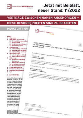 Cover der Leseprobe "Verträge zwischen nahen Angehörigen" von DWS-Medien.