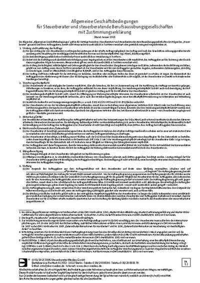 Allgemeine Geschäftsbedingungen (Vordrucke)