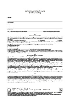 Ergänzungsvereinbarung – Dienstwagenvertrag